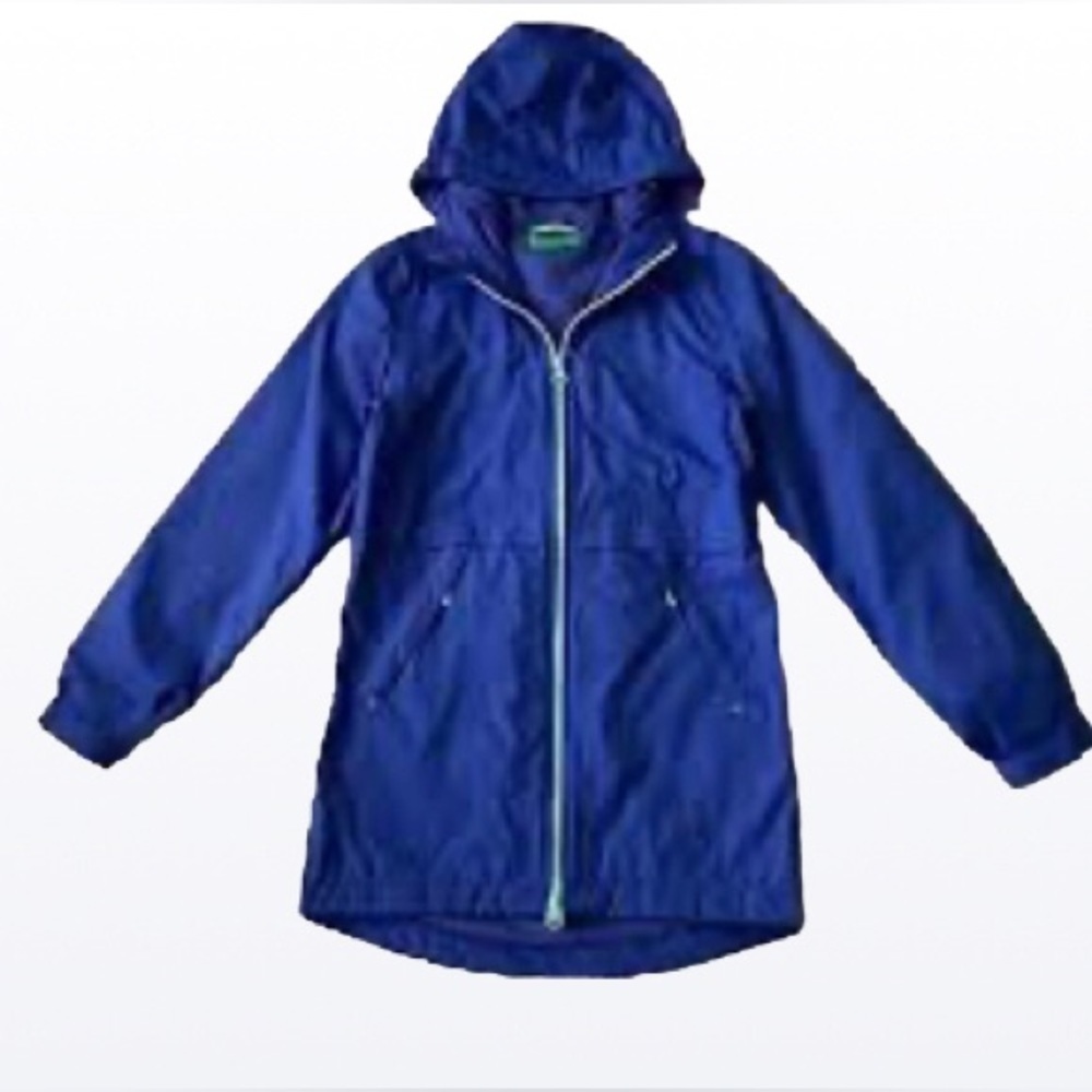 MOUNTAIN WAREHOUSE Girls Size 14 
Longline Hooded Waterproof Jacket 2 Way Zipper